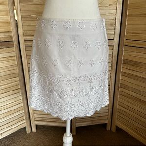 Express White Eyelet Skirt Size 9/10